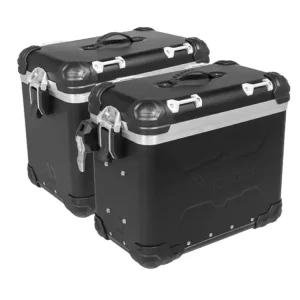 Kup online Zestaw kufrów bocznych aluminiowych Touratech ZEGA Evo "And-Black" czarnych [prawy: 38l; lewy: 45l]