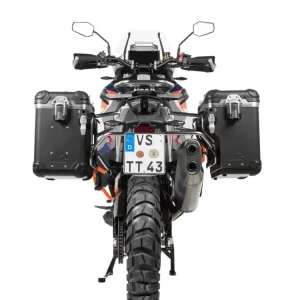 Zestaw: kufry boczne czarne "And-Black" Zega Evo X + stelaże czarne Touratech KTM Super Adventure 1290 S/R (21-24) [poj.: 38+38l] Dodaj do koszyka