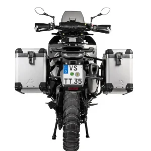 Zestaw: kufry boczne srebrne "And-S" Zega Pro + stelaże czarne Touratech Husqvarna Norden 901/ Expedition, KTM Adventure 890/ R/ 790/ R [poj.: 38+45l] Tylko do końca tygodnia