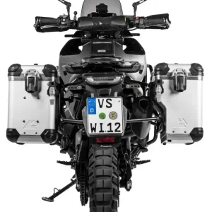 Zestaw: kufry boczne srebrne Zega Evo X + stelaże czarne Touratech Husqvarna Norden 901 [poj.: 38+38l] Do wyczerpania zapasów