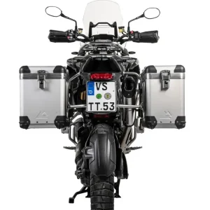 Zestaw: kufry boczne srebrne "And-S" Zega Pro + stelaże srebrne Touratech Triumph Tiger 1200 (22-) [poj.: 38+45l] Szybka dostawa