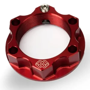 Nakrętka sztycy widelca motocyklowego GILLES M28X1 ACMA-28-10 BMW/ Indian/ Kawasaki/ Suzuki/ Yamaha (wybrane modele) aluminiowa czerwona Ograniczona ilość