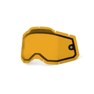 Nowy Szybka do gogli 100% Racecraft2, Accuri2 i Strata2 podwójna wentylowana złota