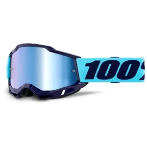 Okazja Gogle motocyklowe 100% Accuri 2 Vaulter z szybką lustrzaną niebieskie