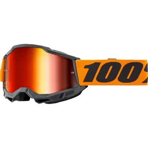 Szybka wysyłka Gogle motocyklowe 100% Accuri 2 Orange z szybką lustrzaną czarno-pomarańczowe