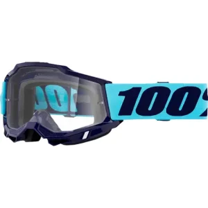Niska cena Gogle motocyklowe 100% Accuri 2 Vaulter z przezroczystą szybką, niebieskie