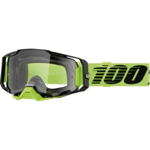 Tylko dziś Gogle motocyklowe 100% Armega Neon z przezroczystą szybką, żółto-czarne