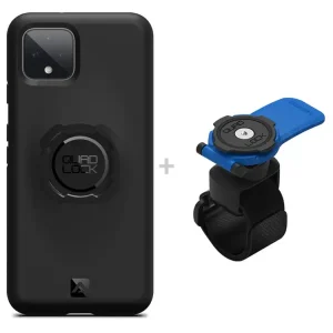 Zestaw: etui na telefon Google Pixel 4 + uchwyt Quad Lock montowany za pomocą paska z szybkozłączką Premium