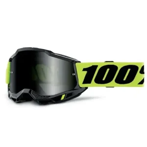 Gogle motocyklowe 100% Accuri 2 Sand z przyciemnianą szybką czarno-żółte Ostatnie sztuki