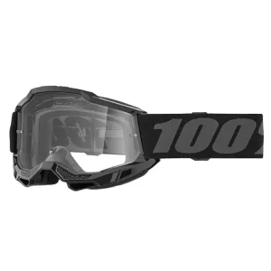 Gogle motocyklowe dziecięce 100% Accuri 2 z przezroczystą szybką czarno-szare Bezpieczna płatność