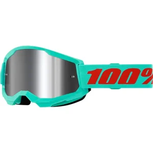 Gogle motocyklowe 100% Strata 2 Maupiti z szybką lustrzaną zielono-czerwone Kup teraz
