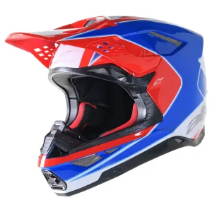 Kask enduro Alpinestars MX Supertech M10 Unite czerwono-niebiesko-biały Kup teraz