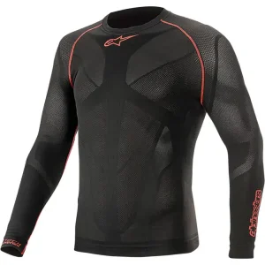 Koszulka termoaktywna z długim rękawem Alpinestars Ride-Tech V2 czarno-czerwona Okazja
