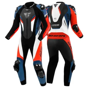Kombinezon motocyklowy jednoczęściowy Shima Hyper RS biało-niebieski Rabat