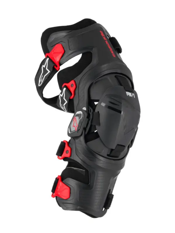 Bezpieczna płatność Ortezy kolanowe Alpinestars RK-7 Plasma czarno-czerwone