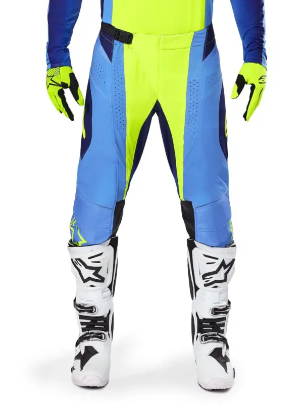 Spodnie cross damskie Alpinestars MX Techstar Melt żółto-niebieskie Obniżka ceny