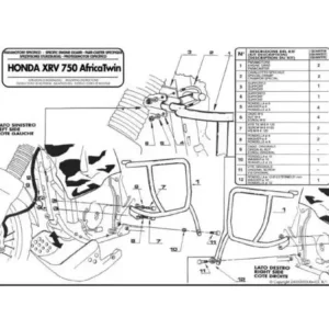 Bezpieczne zakupy Gmole silnika Kappa Honda Africa Twin 750 (90-02) czarne