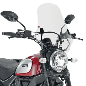 Szyba motocyklowa Kappa Ducati Scrambler 400 (16-21)/ Scrambler Icon 800 (15-) przeźroczysta [mocowanie w zestawie] Do wyczerpania zapasów