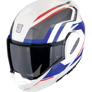 Hit cenowy Kask szczękowy Scorpion Exo-Tech Evo Furio biało-czerwono-niebieski