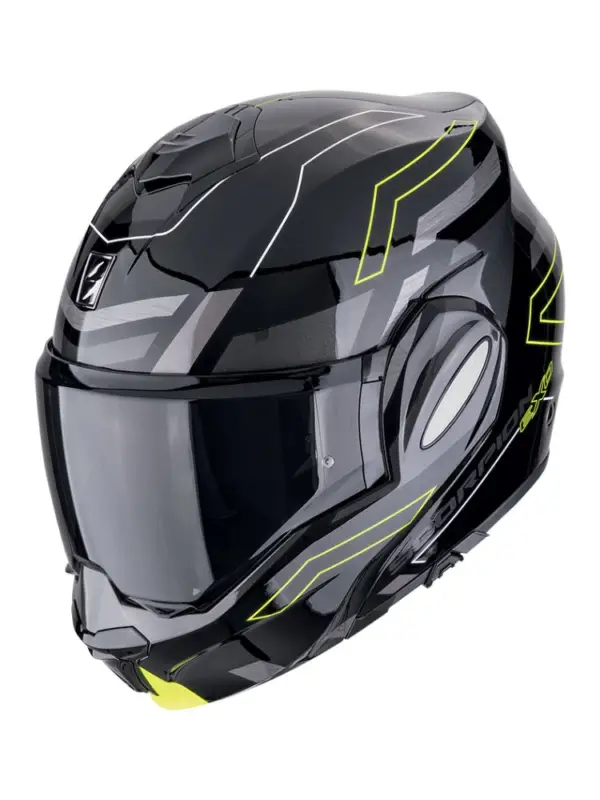 Szybka dostawa Kask szczękowy Scorpion Exo-Tech Evo Conquer czarno-żółty