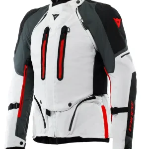 Kurtka motocyklowa tekstylna Dainese Super Adventure Absoluteshell biało-szaro-czerwona Bezpieczna płatność