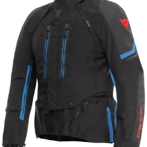 Kurtka motocyklowa tekstylna Dainese Super Adventure Absoluteshell czarno-niebieska Oferta limitowana