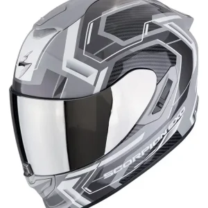 Kask integralny Scorpion Exo-1400 Evo II Air Linart szaro-biały Wyprzedaż