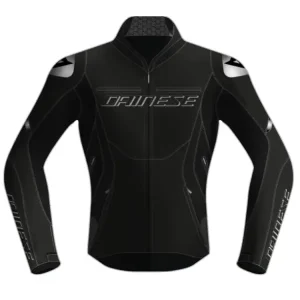 Wyprzedaż Kurtka motocyklowa damska skórzana Dainese Racing 5 czarna [wersja perforowana]