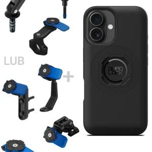 Obniżka ceny Zestaw na motocykl: etui na telefon iPhone 16 oraz mocowanie Quad Lock