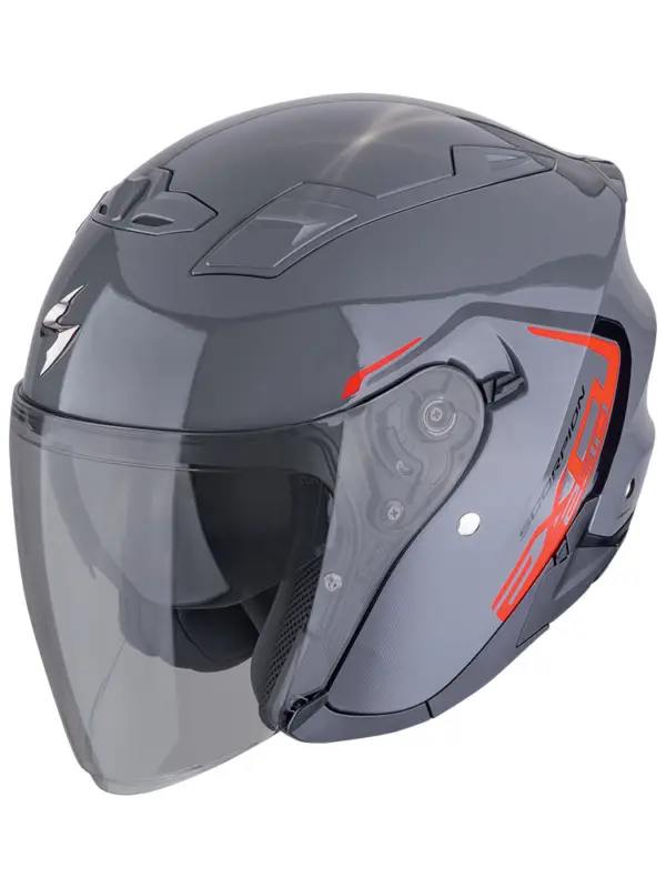 Nowy Kask otwarty Scorpion Exo-230 Cit-E szaro-czerwony