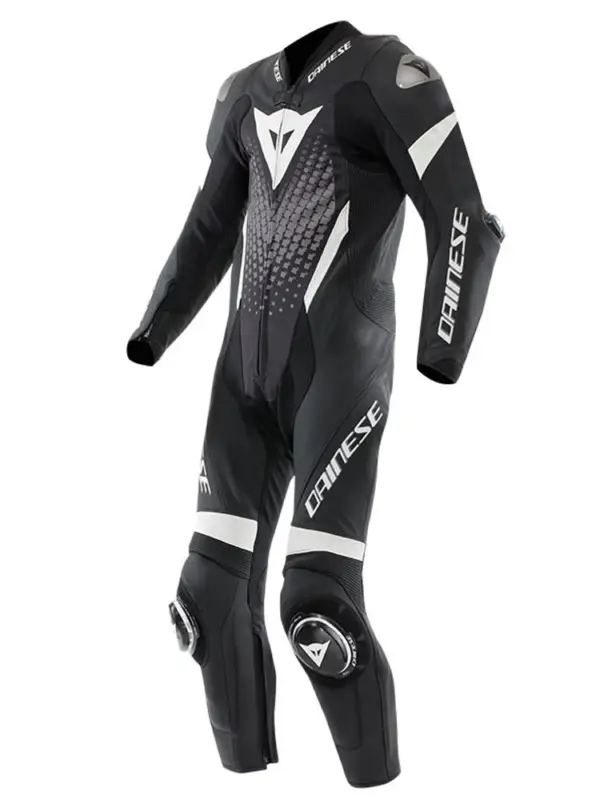 Hit sprzedaży Kombinezon motocyklowy jednoczęściowy Dainese Laguna Seca 6 czarno-biały