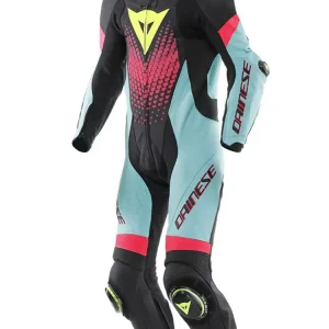 Kombinezon motocyklowy jednoczęściowy Dainese Laguna Seca 6 czarno-niebiesko-różowy Kup teraz
