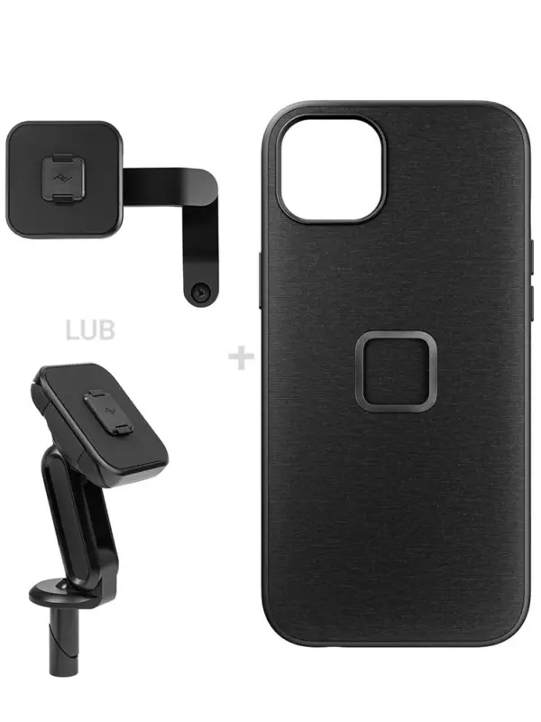 Zestaw na motocykl: etui Peak Design Mobile Everyday do modelu iPhone 15 Plus + mocowanie motocyklowe Cena promocyjna