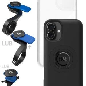 Do wyczerpania zapasów Zestaw rowerowy: etui MAG na telefon iPhone 16 Plus (magnetyczne) + wodoodporny pokrowiec MAG + mocowanie Quad Lock