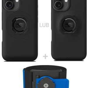 Bestseller Zestaw do biegania: etui na telefon iPhone 16 oraz opaska sportowa Quad Lock