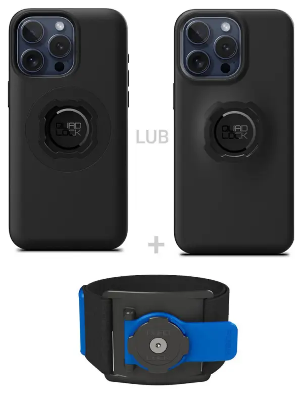 Łatwy zwrot Zestaw do biegania: etui na telefon iPhone 16 Pro Max + opaska sportowa Quad Lock