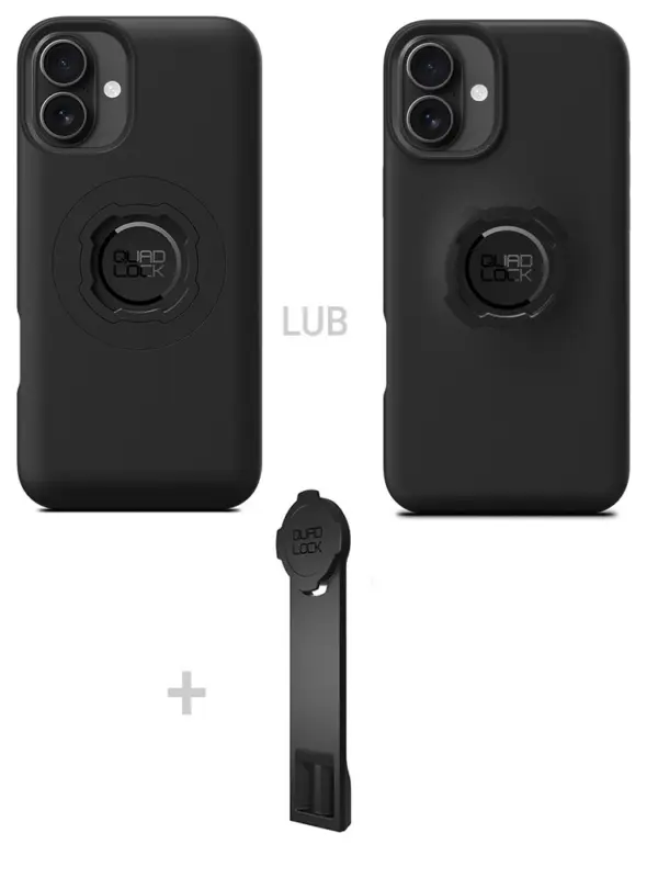 Zestaw: etui na telefon iPhone 16 Plus + adapter do statywu Quad Lock Obniżka ceny