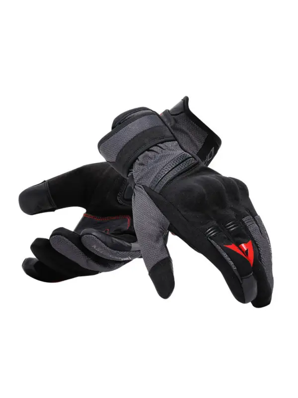 Rękawice motocyklowe Dainese Teyde Gore-Tex czarno-szaro-czerwone Promocja