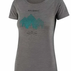 Oferta limitowana Koszulka termoaktywna damska z krótkim rękawem Brubeck Outdoor Wool Pro szara