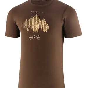 Szybka wysyłka Koszulka termoaktywna z krótkim rękawem Brubeck Outdoor Wool Pro brązowa