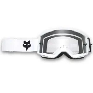 Nowy Gogle motocyklowe Fox Main Core z przezroczystą szybą, białe