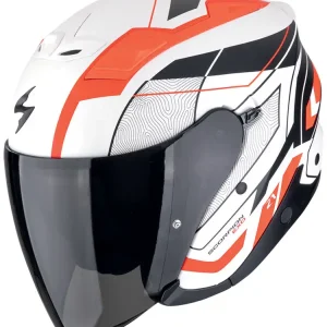 Kask otwarty Scorpion EXO-Z1 Vue biało-czerwono-czarny matowy Kup teraz