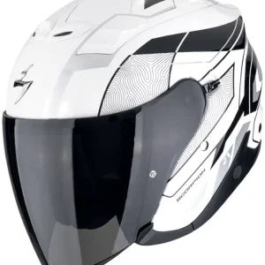 Kask otwarty Scorpion EXO-Z1 Vue biało-czarno-srebrny Promocja