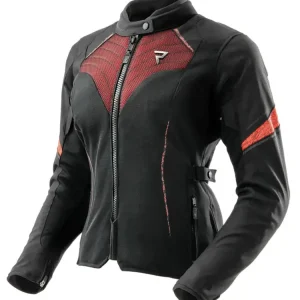 Kurtka motocyklowa damska tekstylna Rebelhorn Jax czarno-czerwona Bestseller