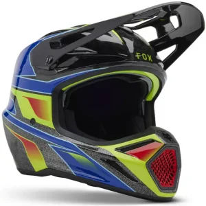Kask enduro Fox V3 RS Arctic Multi czarno-żółto-niebieski Cena promocyjna