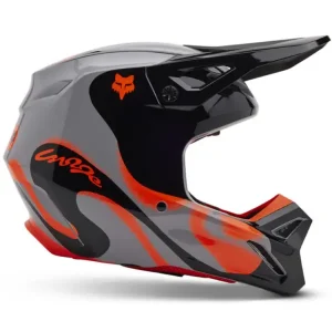 Kask enduro Fox V1 Emotion czarno-szaro-pomarańczowy Wysoka jakość