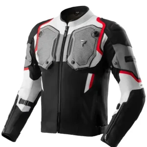 Kurtka motocyklowa tekstylna Rebelhorn Borg II czarno-szaro-czerwona Najlepsza cena