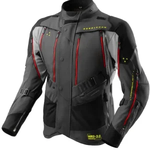 Kurtka motocyklowa tekstylna Rebelhorn Hardy 3.0 czarno-szaro-czerwona Wybór klientów
