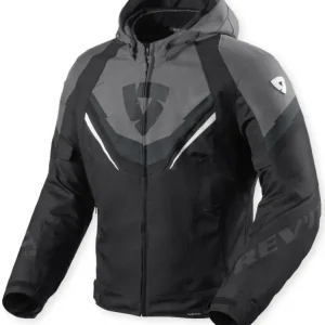 Kurtka motocyklowa tekstylna REV’IT! Quantum 3 H2O czarno-szara Cena promocyjna