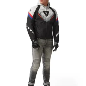 Kurtka motocyklowa tekstylna REV’IT! Quantum 3 H2O czarno-jasnoszara Tani